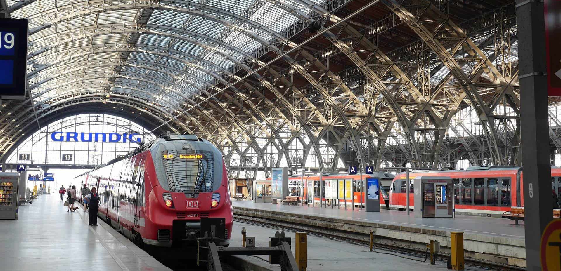 Zugverspätung am Bahnhof Leipzig